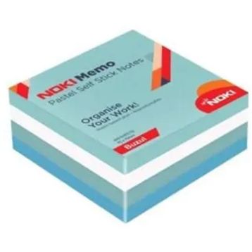 Noki Memo 75x75 mm Pastel Küp Çizgisiz Çok Renkli Bloknot