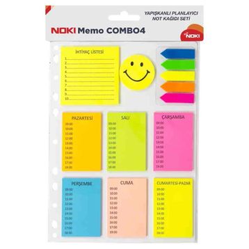 Noki Memo Combo 4 Yapışkanlı Planlayıcı Not Kağıdı Seti