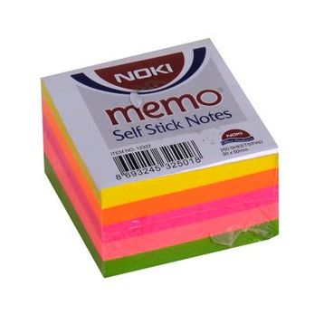 Noki Memo Karışık Renk Neon 50 x 50 mm Not Kağıdı