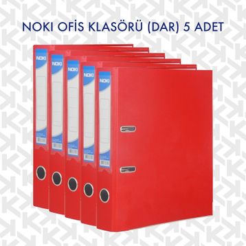 Noki Ofis Set 5 Kırmızı Dar Klasör