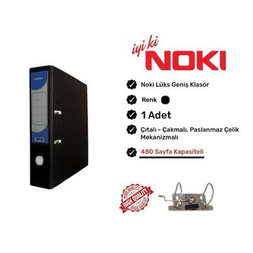 Noki Siyah Çıtalı Geniş Klasör