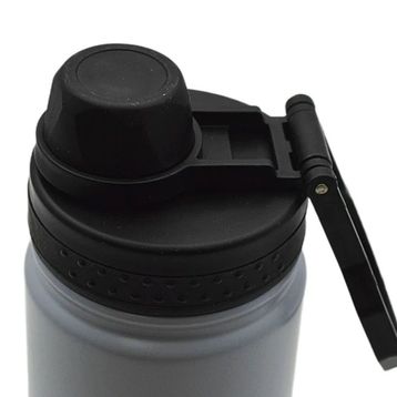Noki T-0126 Gri Vidalı Kapak Taşıma Kulplu Çelik Matara 540 ml Termos