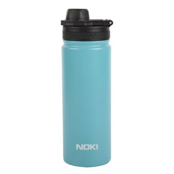 Noki T-0126 Turkuaz Vidalı Kapak Taşıma Kulplu Çelik 540 ml Termos