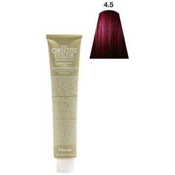 Nook Origin Color Profesyonel 100 ml 4.5 Koyu Kızıl Kahve Saç Boyası