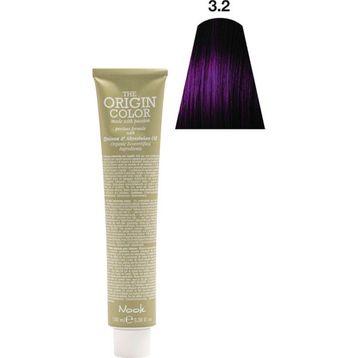 Nook Origin Color Profesyonel 3.2 Viyole Siyah 100 ml Saç Boyası