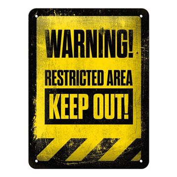 Nostalgic Art Restricted Area Retro Metal Duvar Panosu