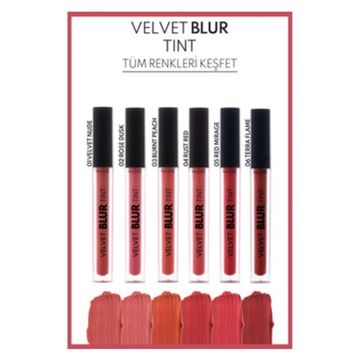 Note Cosmetics Velvet Blur Tint 04 Rust Red Kadife Bitişli Nemlendirici Mat Ruj