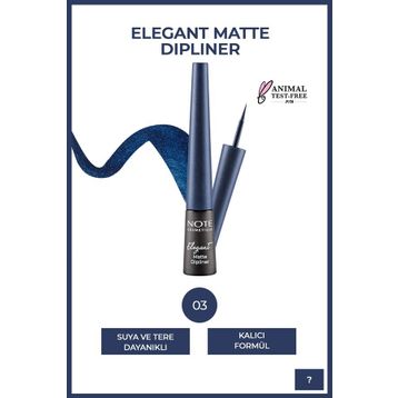 Note Elegant MatteWaterproof Mavi 03 Dipliner