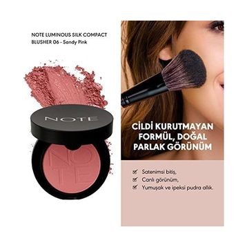 Note Luminous Silk Compact Blusher 06 Sandy Pink Allık