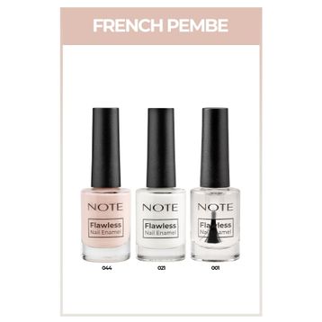 Note Nail Flawless 3'lü French Pembe Oje Seti