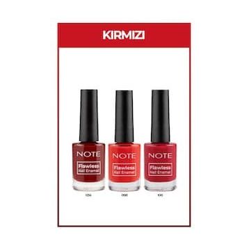 Note Nail Flawless 3'lü Kırmızı Oje Seti