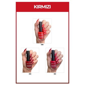 Note Nail Flawless 3'lü Kırmızı Oje Seti