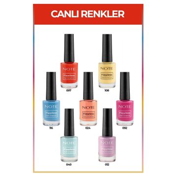 Note Nail Flawless 7'li Canlı Renkler Oje Seti