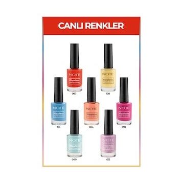 Note Nail Flawless 7'li Canlı Renkler Oje Seti