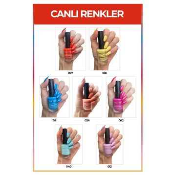 Note Nail Flawless 7'li Canlı Renkler Oje Seti