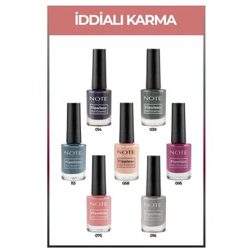 Note Nail Flawless 7'li İddialı Karma Oje Seti