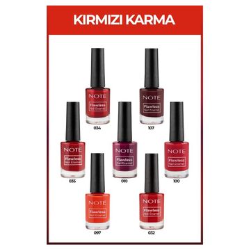 Note Nail Flawless 7'li Kırmızı Karma Oje Seti