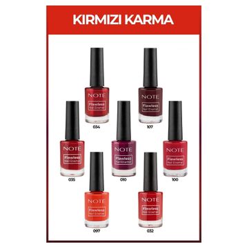 Note Nail Flawless 7'li Kırmızı Karma Oje Seti