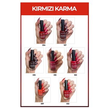 Note Nail Flawless 7'li Kırmızı Karma Oje Seti