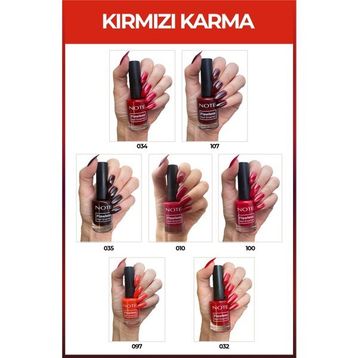 Note Nail Flawless 7'li Kırmızı Karma Oje Seti