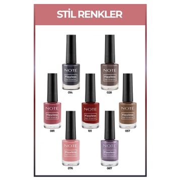 Note Nail Flawless 7'li Renkli Karma Oje Seti
