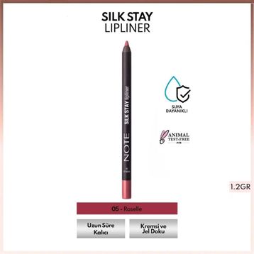Note Silk Stay Lipliner 05 Roselle Suya Dayanıklı İpeksi Dudak Kalemi