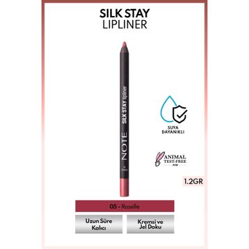 Note Silk Stay Lipliner 05 Roselle Suya Dayanıklı İpeksi Dudak Kalemi