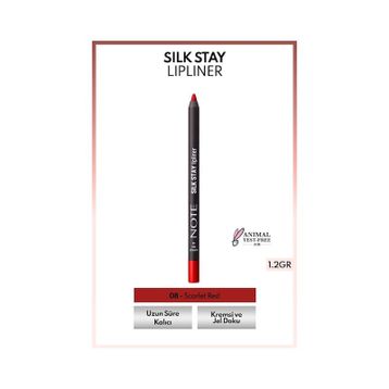 Note Silk Stay Lipliner 08 Scarlet Red Suya Dayanıklı İpeksi Dudak Kalemi