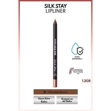 Note Silk Stay Lipliner 10 Chocolate Brown Suya Dayanıklı İpeksi Dudak Kalemi