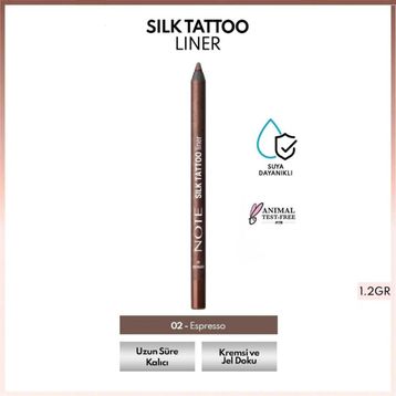 Note Silk Tattoo 02 Espresso Liner Suya Dayanıklı İpeksi Jel Göz Kalemi