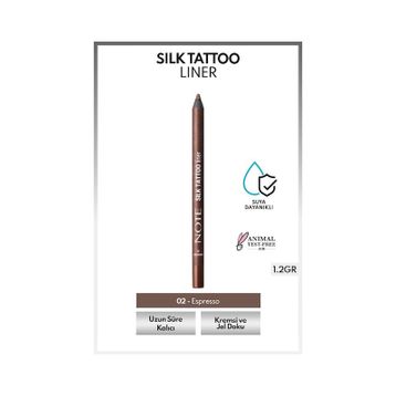 Note Silk Tattoo 02 Espresso Liner Suya Dayanıklı İpeksi Jel Göz Kalemi