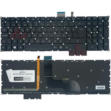 Notespare Acer Predator G5-793-70Q1 Türkçe Işıklı Siyah Uyumlu Laptop Klavye