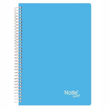 Notte 60-350 Spiralli Plastik Kapak A4 Trend 40 Yaprak Kareli Defter