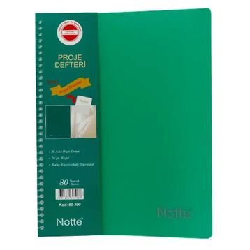 Notte A4 80 Yaprak Kareli Proje Defteri