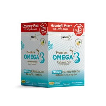 Nouplus Premium Omega 3 105 Kapsül Balık Yağı