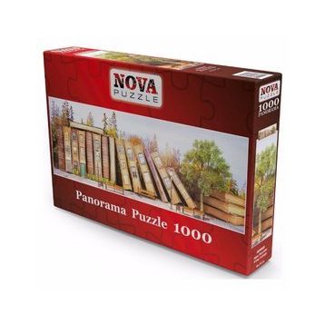 Nova 1000 Parça Ağaç Hayattır Kitap Sokağı Panoramik Puzzle