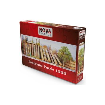 Nova 1000 Parça Ağaç Hayattır Kitap Sokağı Panoramik Puzzle