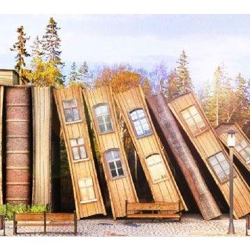 Nova 1000 Parça Ağaç Hayattır Kitap Sokağı Panoramik Puzzle
