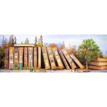 Nova 1000 Parça Ağaç Hayattır Kitap Sokağı Panoramik Puzzle