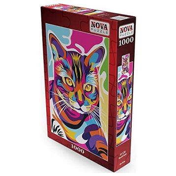 Nova 1000 Parça Renkli Kedi Puzzle