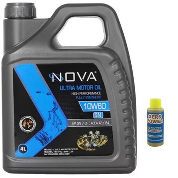 Nova 10W-60 SN 4 lt Motor Yağı+80 ml Cam Sabunu