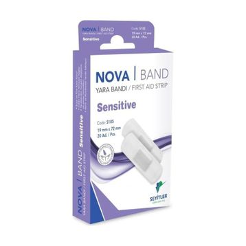 Nova Band Sensitive 20 Adet Yara Bandı