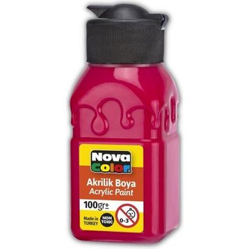 Nova Color 100 ml Kırmızı Akrilik Boya