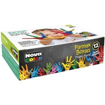 Nova Color 25 ml 12 Renk Parmak Boyası