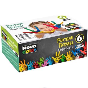 Nova Color 25 ml 6 Renk Parmak Boya