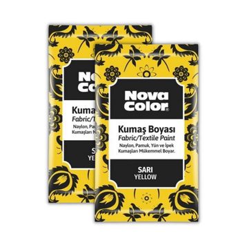 Nova Color 2x12 gr Sarı Toz Kumaş Boyası