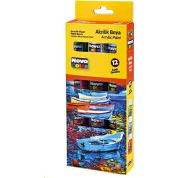 Nova Color NC-2008 12'li 17 ml Şişe Akrilik Boya