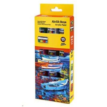 Nova Color NC-2008 12'li 17 ml Şişe Akrilik Boya