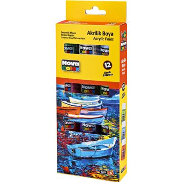 Nova Color NC-2008 12'li 17 ml Şişe Akrilik Boya