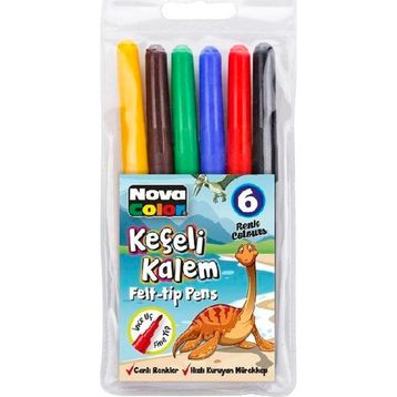 Nova Color NC-870 6 Renk Keçeli Kalem